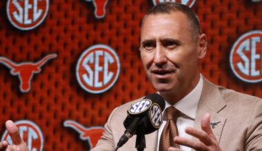 Texas’ Steve Sarkisian ‘not happy’ after Longhorn celebratory video trolled Texas A&M’s Mike Elko