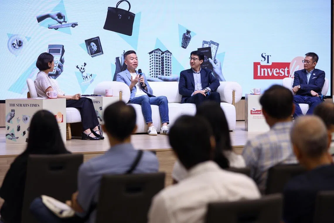 (From left) ST senior business correspondent Angela Tan, SingCapital chief executive Alfred Chia, Connections MindHealth senior consultant psychiatrist and deputy medical director David Teo and ST Invest editor Tan Ooi Boon in an ST InvestMe panel discussion on July 18.