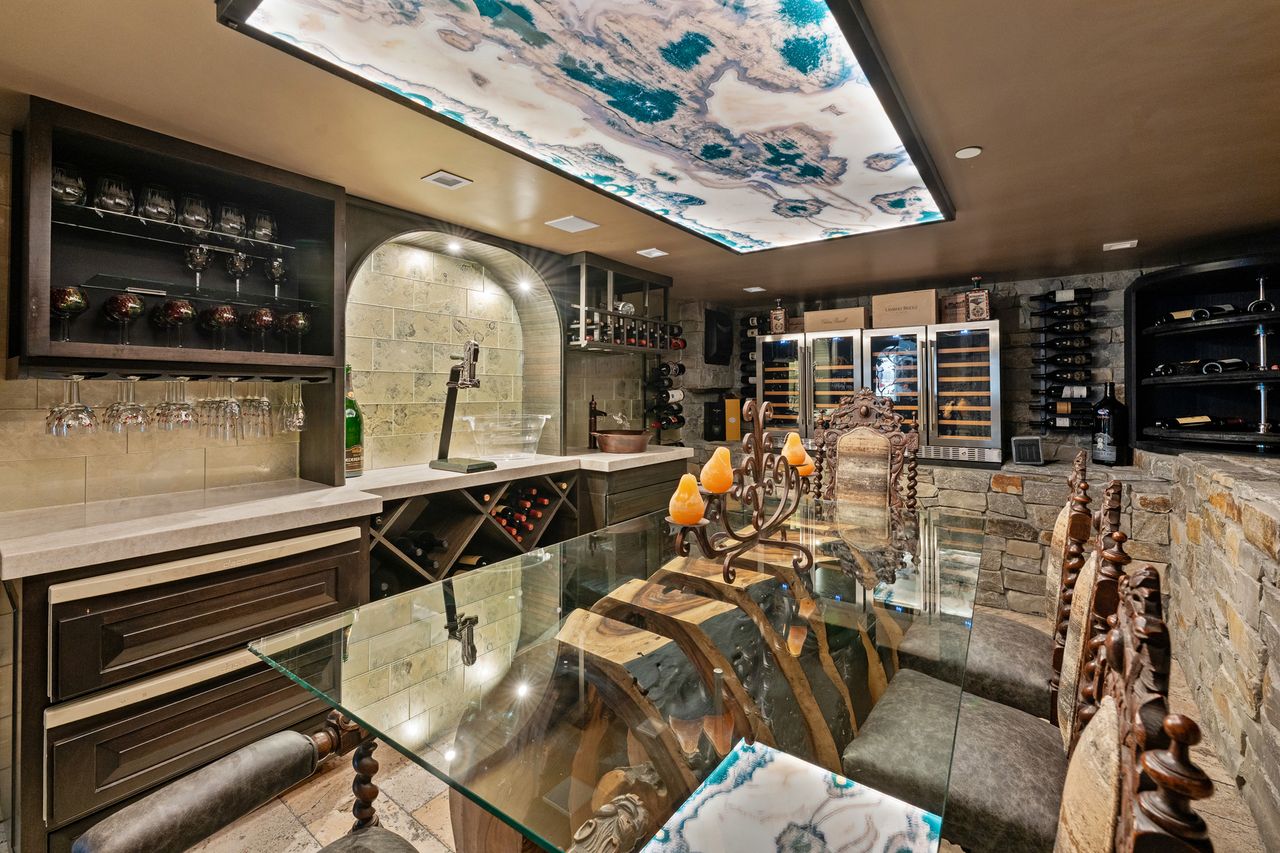The tasting room inside Mike Love's Lake Tahoe estateCredit: Ali Rivera