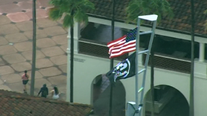american flag raised atop 'fast and furious' coaster at universal studios florida