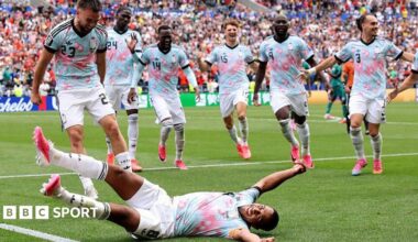 Belgium captain Youri Tielemans is fouled by Lamine Camara
