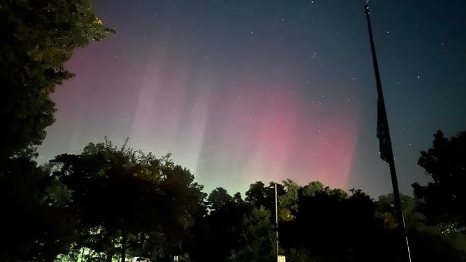Northern Lights spotted in Ada, Michigan, on Sunday, Sept. 14, 2025.