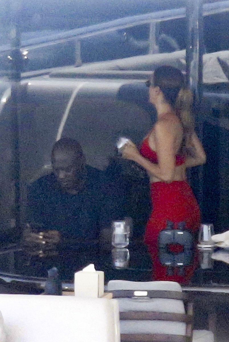 The couple appeared in high spirits while spending quality time aboard their luxury yacht in Sardinia.
