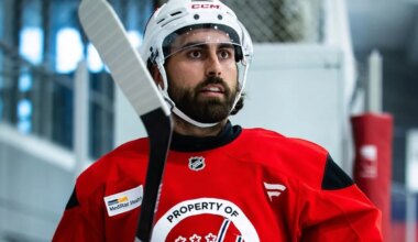 Alex Tuch hits the ice at MedStar Capitals Iceplex for the first time as a member of the Washington Capitals