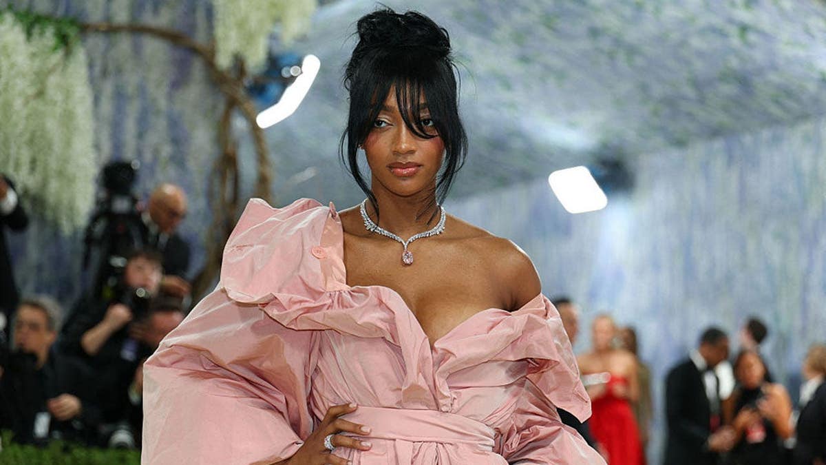 US basketball player Angel Reese arriving at the Metropolitan Museum of Art in New York