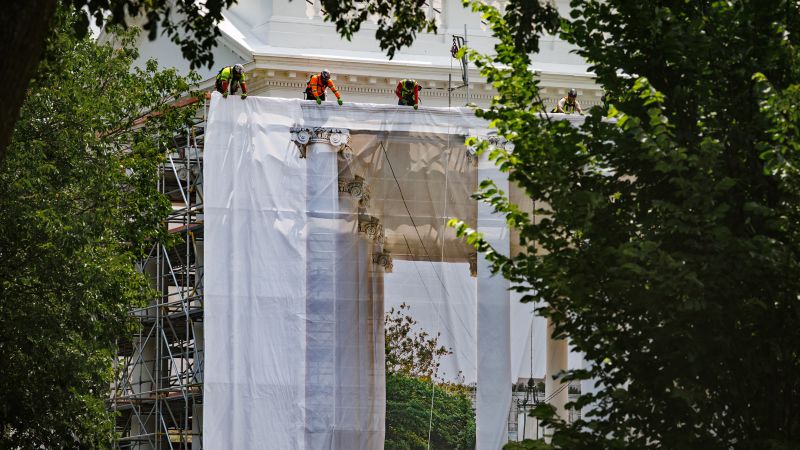 Trump turns to White House columns for next construction project