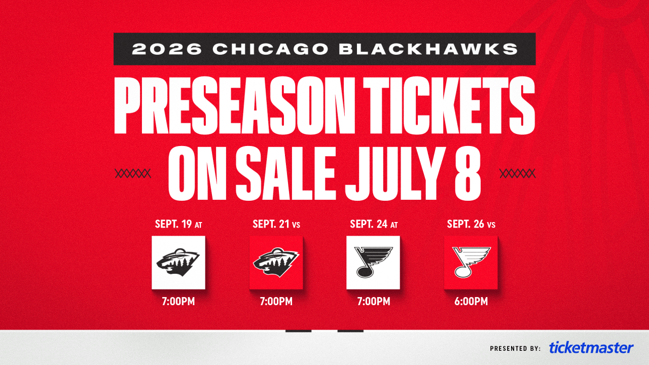 RELEASE: Blackhawks Announce 2026-27 Preseason Schedule and Ticket On-Sale Details