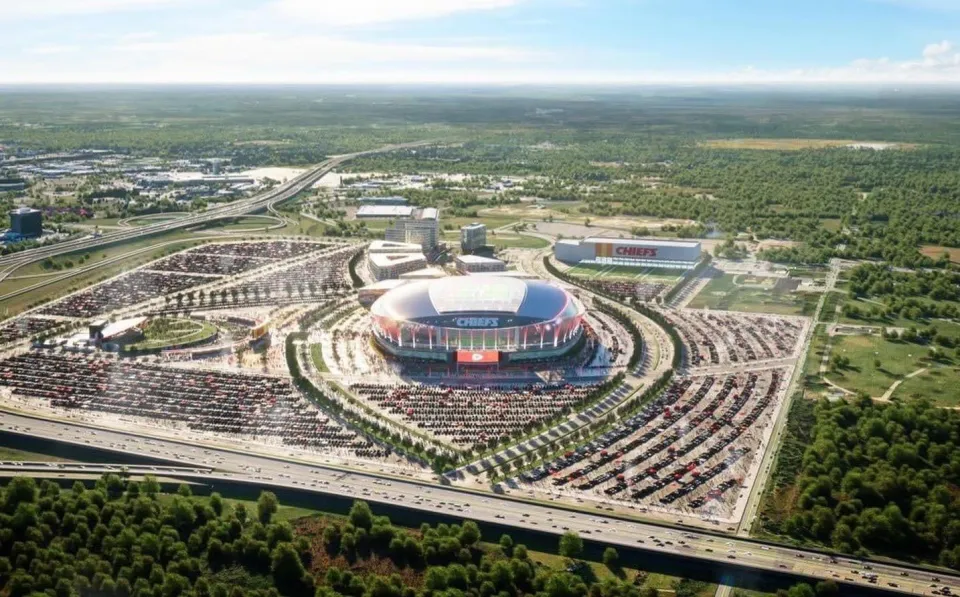 The new stadium will be accompanied by real estate