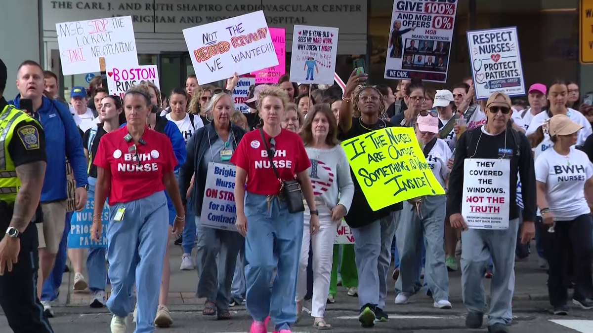 Brigham nurses continue picketing as Monday's lockout deadline approaches
