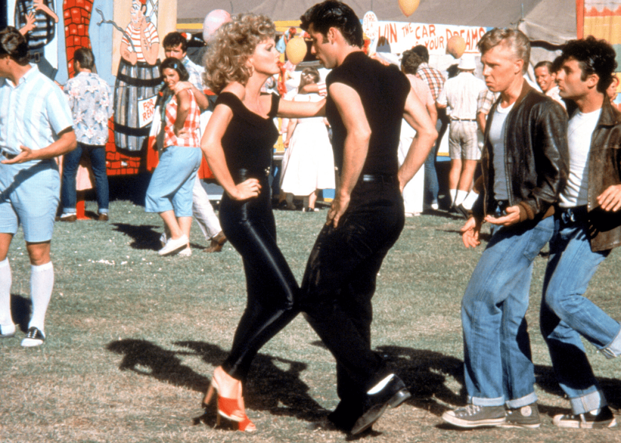 Olivia Newton-John and John Travolta in a scene from ‘Grease.' -