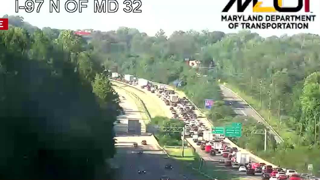 Northbound I-97 closed after pavement buckles in heat