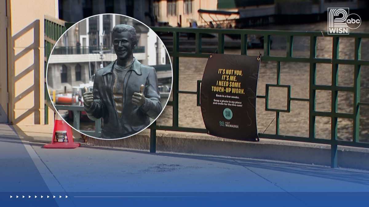 Iconic Bronze Fonz statue in Milwaukee vanishes: Here's why