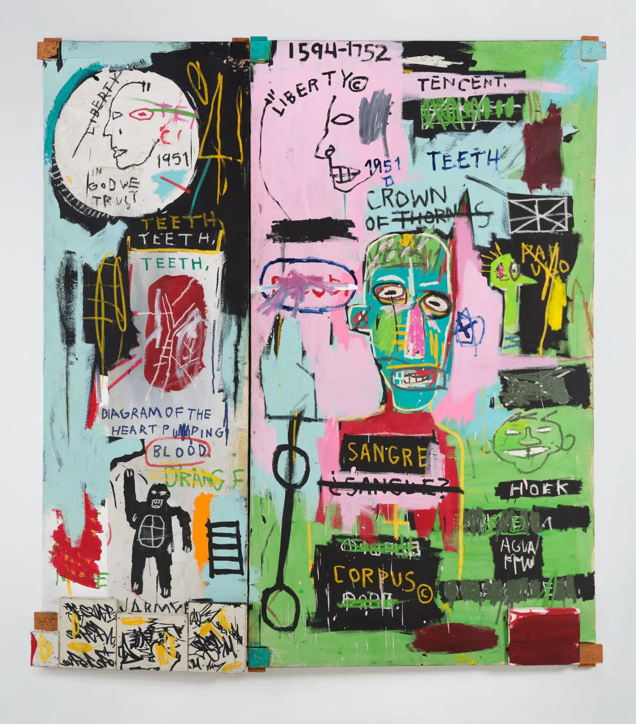 CAPTION/CREDIT Jean-Michel Basquiat, In Italian, 1983. Kenneth C. Griffin Collection. Artwork © Estate of Jean-Michel Basquiat. Licensed by Artestar, New York.