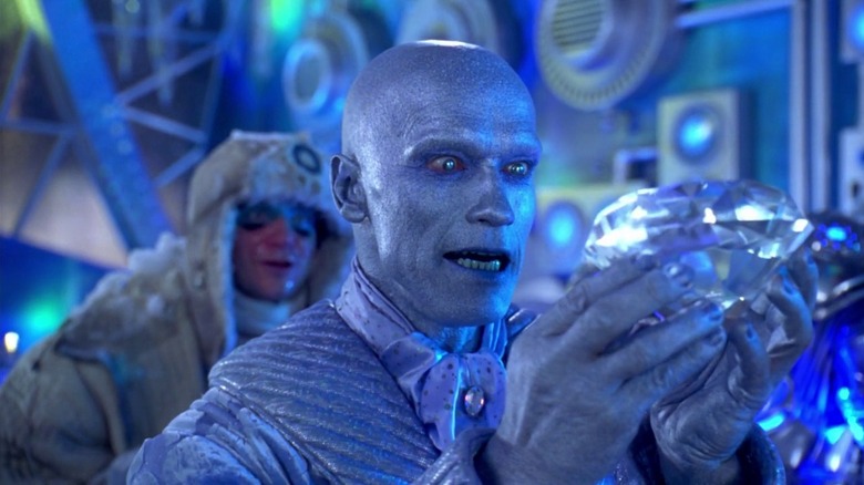 Mr. Freeze (Arnold Schwarzenegger) holding a diamond in Batman & Robin