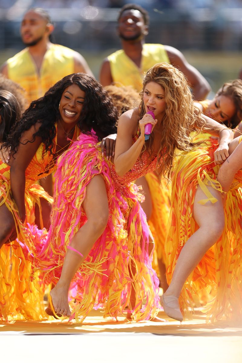 Shakira dazzles in custom Roberto Cavalli dress with 200,000 crystals at World Cup final