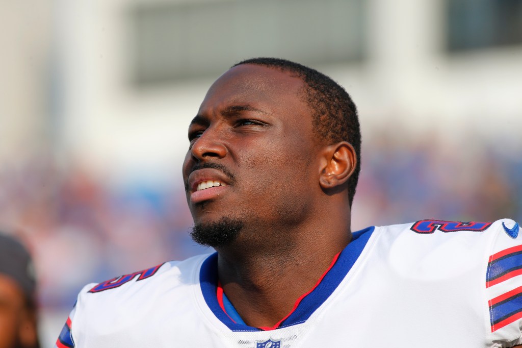 LeSean McCoy, Buffalo Bills running back, on the field during a preseason game.