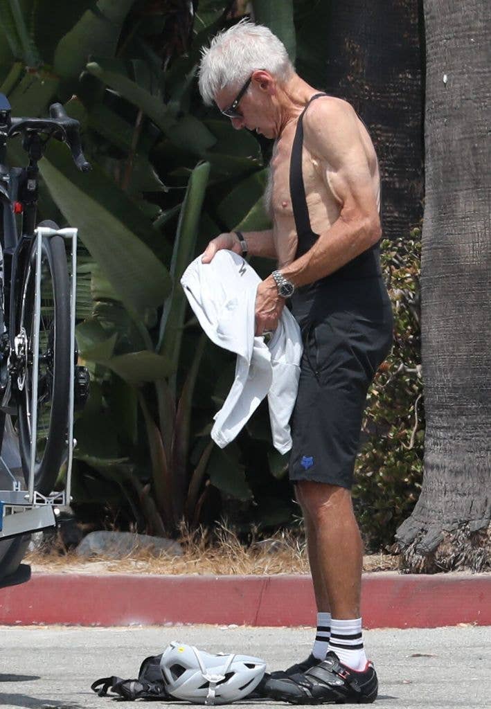 Harrison Ford showing amazing athletic body