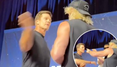 Tom Brady slaps 'dork' Logan Paul as Karl-Anthony Towns intervenes during wild Fanatics Fest moment