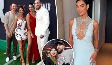 Claire Kittle admits Kristin Juszczyk saved her from wardrobe malfunction before Taylor Swift wedding