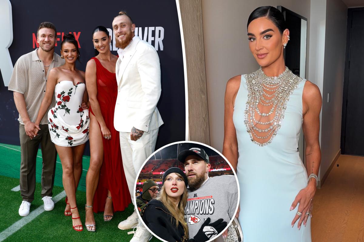 Claire Kittle admits Kristin Juszczyk saved her from wardrobe malfunction before Taylor Swift wedding