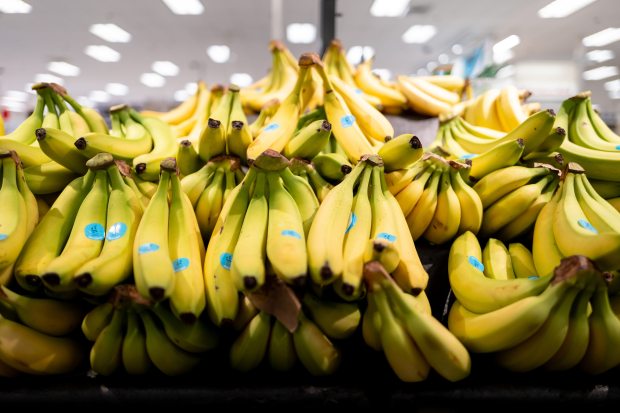Bananas are displayed for sale at a Target store on May 11, 2026, in Austin, Texas. (Brandon Bell/Getty)