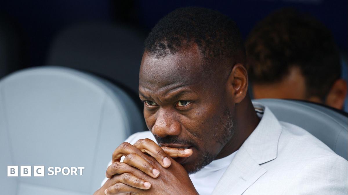 Pape Thiaw sat in the dugout at Senegal's match against Belgium at the 2026 World Cup