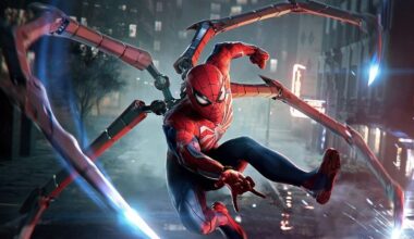 Spider-Man fights through the streets.