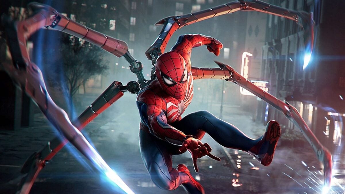 Spider-Man fights through the streets.