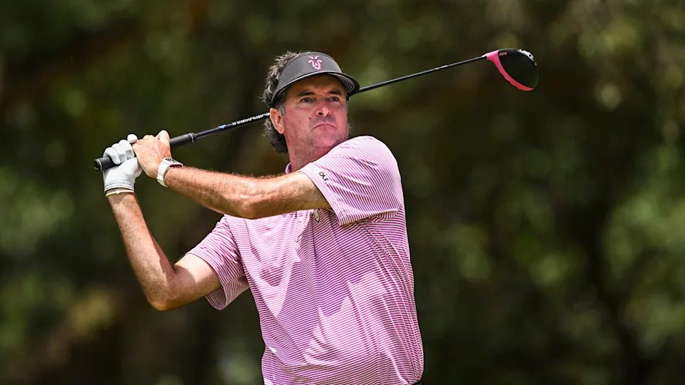 Bubba Watson hits a driver off the tee