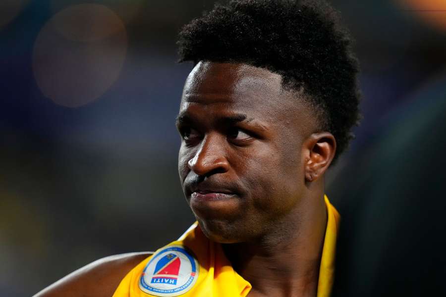 Vinicius Junior looks on after Brazil-Haiti World Cup matchup