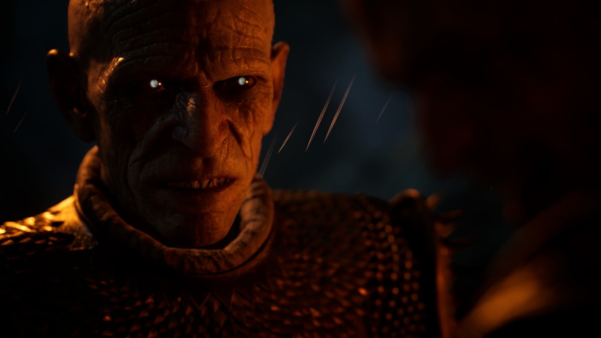 A powerful vampire makes a menacing speech.