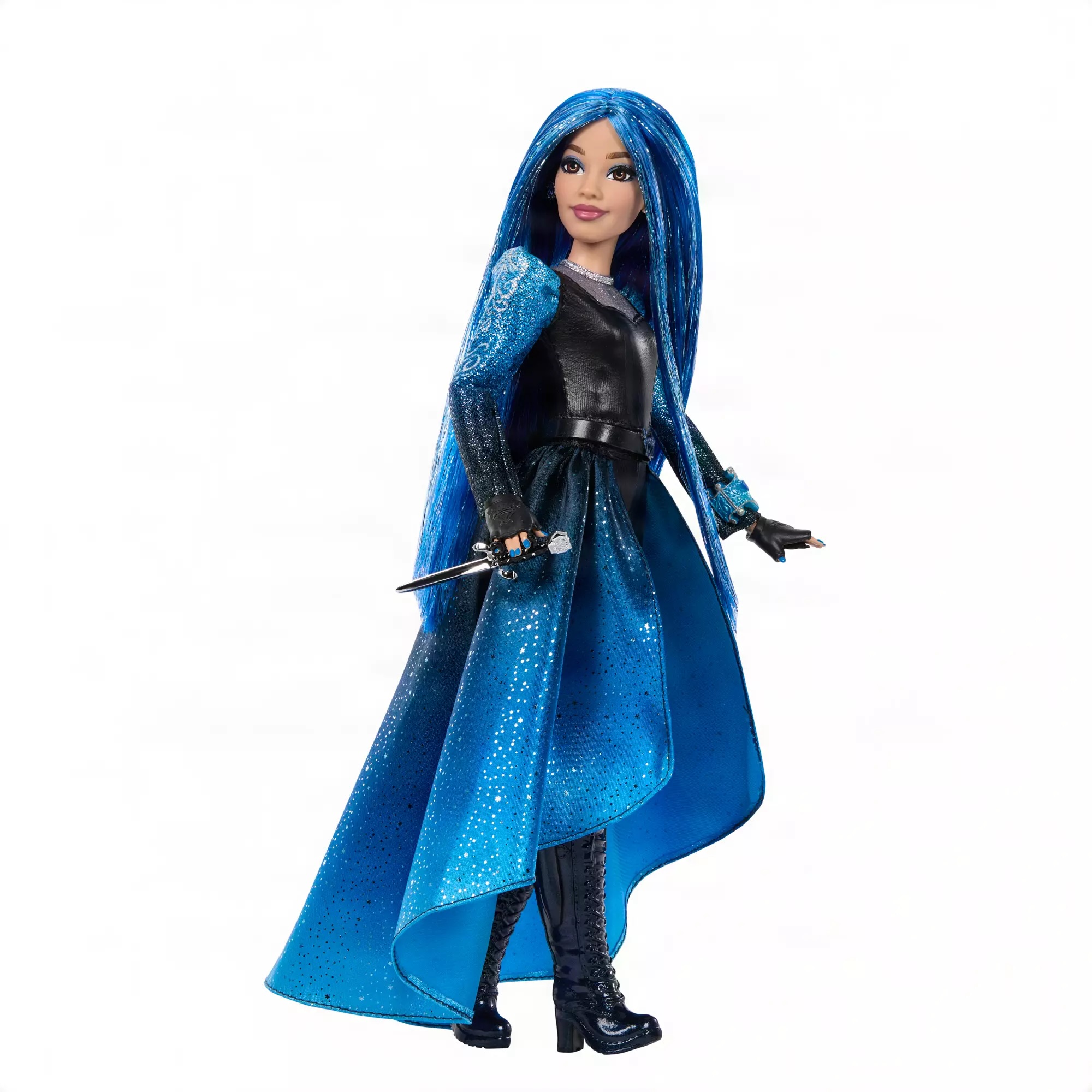 The daughter of Cinderella and Prince Charming is dressed in a topsy-turvy Wonderland-inspired outfit. The 11