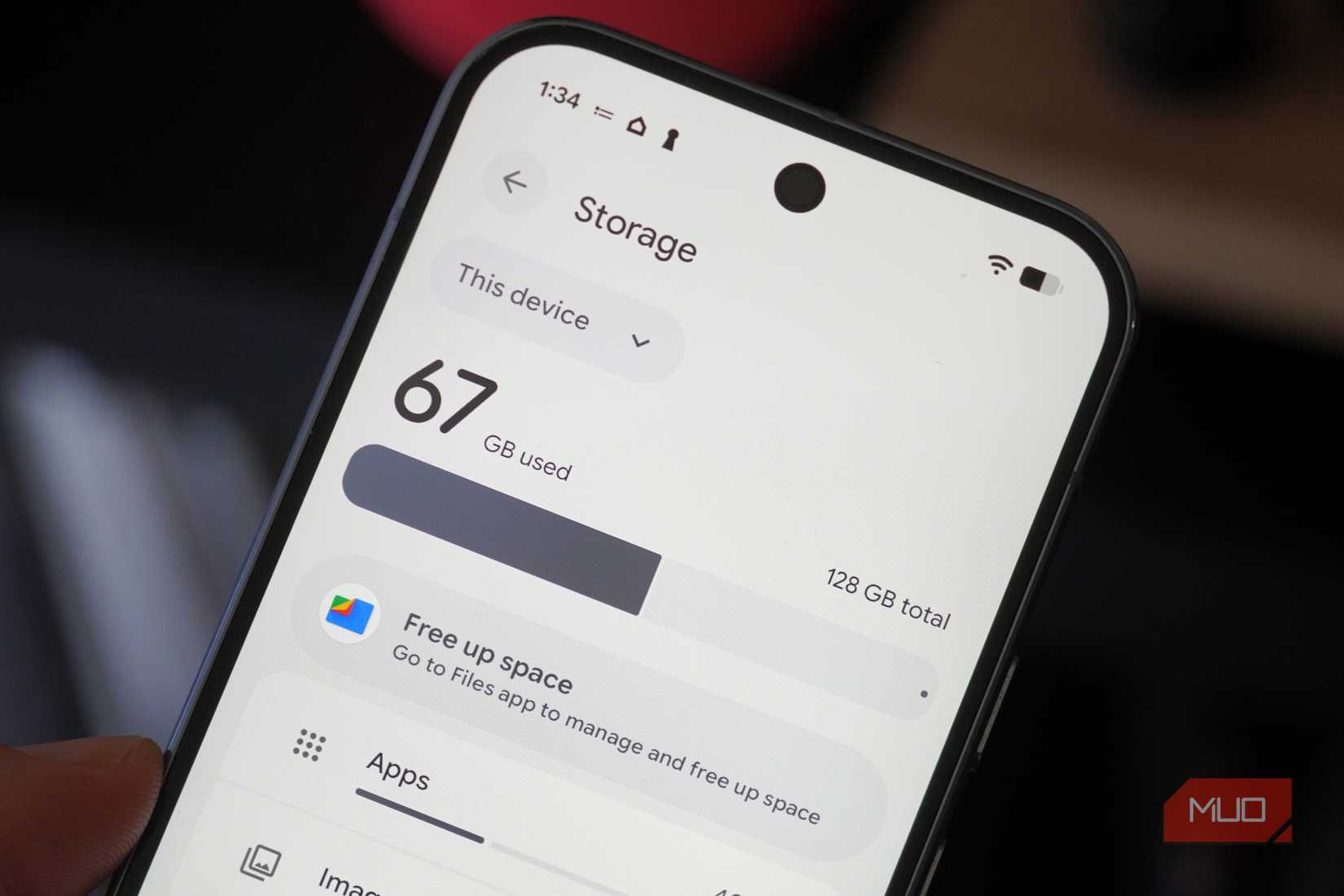 Half of my phone's storage used on a Pixel 10 Pro.