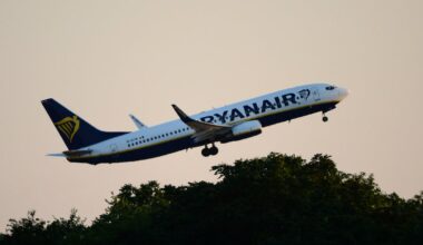 Man partially sucked out of broken Ryanair plane window during flight, fellow passenger says