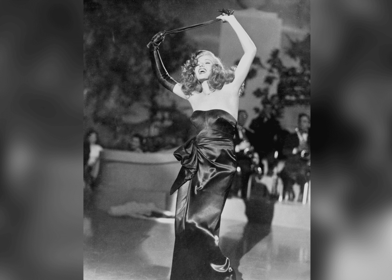 Rita Hayworth singing in the film ‘Gilda.' -