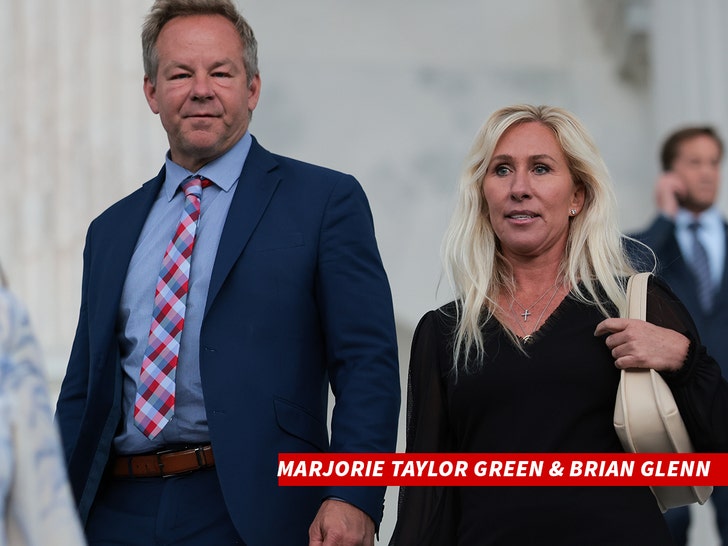 sub Marjorie Taylor Green and Brian Glenn getty