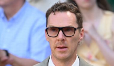 Benedict Cumberbatch shares rare moment of PDA with his wife at Wimbledon – wearing coordinating outfits