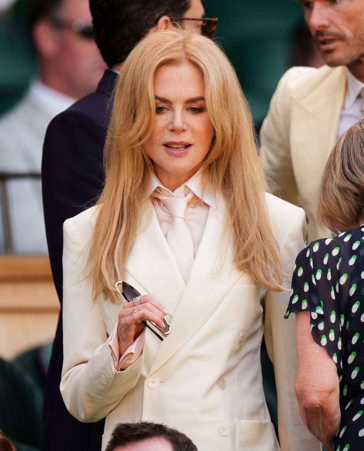 Kidman cut a sharp figure in a white suit (PA)