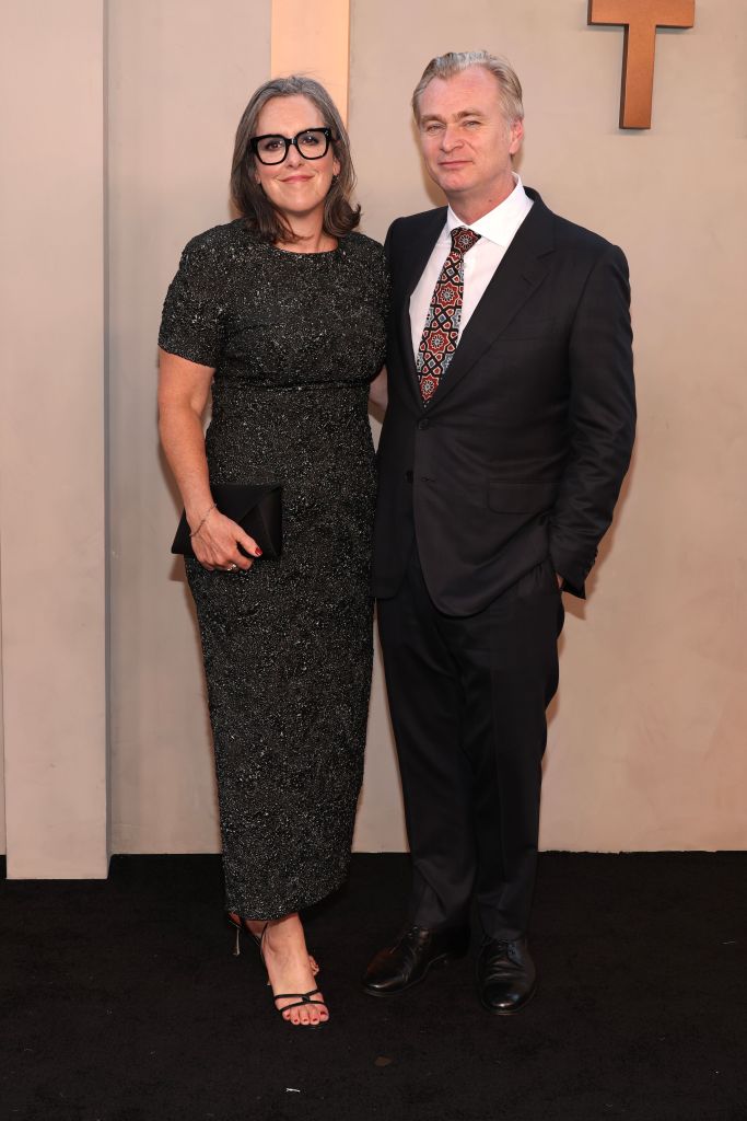 Emma Thomas and Christopher Nolan at the New York premiere of "The Odyssey"