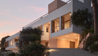 open patios and white geometric terraces extend casa blajot along catalan coast