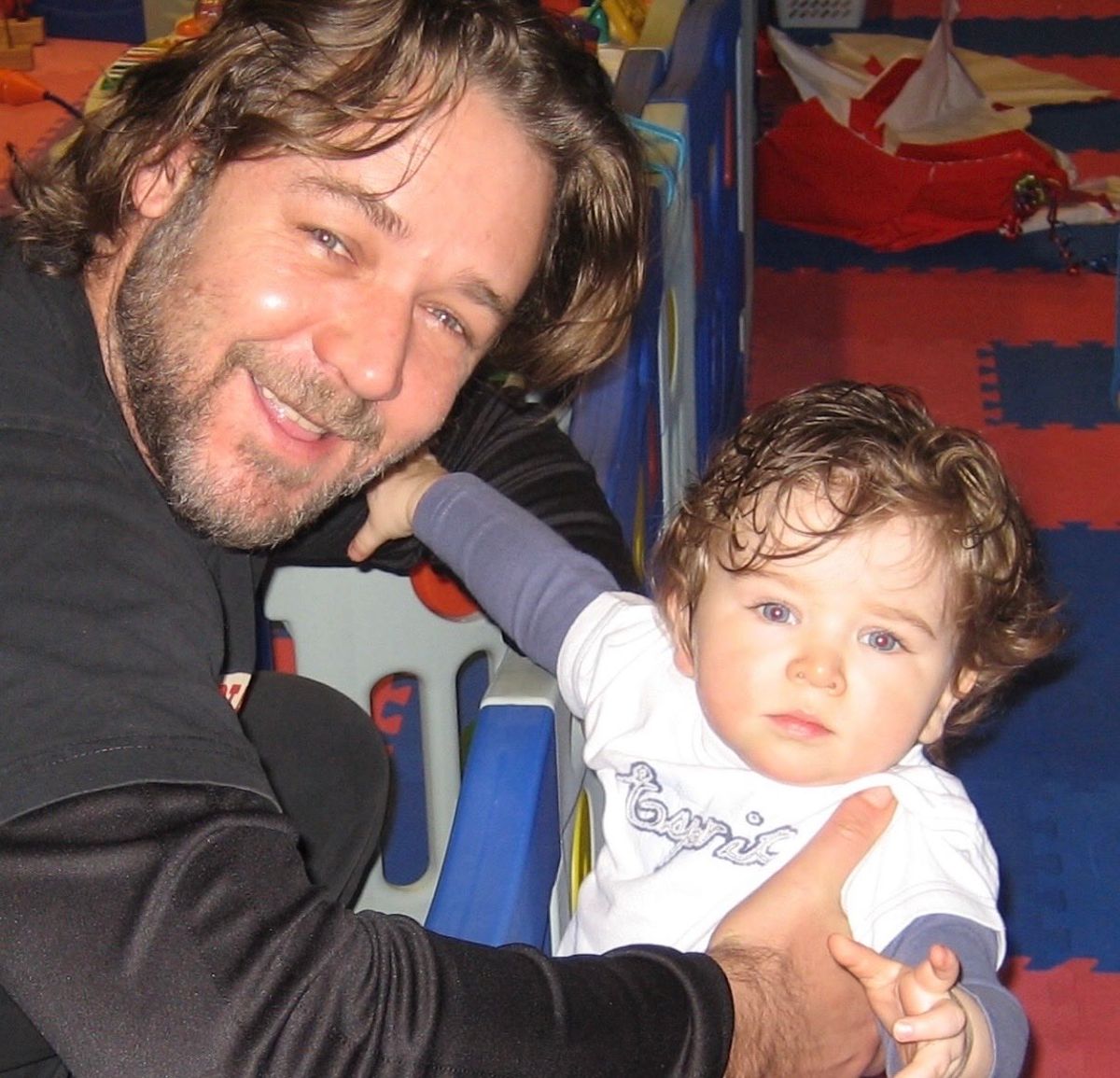 Russell Crowe and his son Tennyson