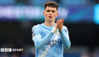 Phil Foden in action for Manchester City against Brentford in May 2026