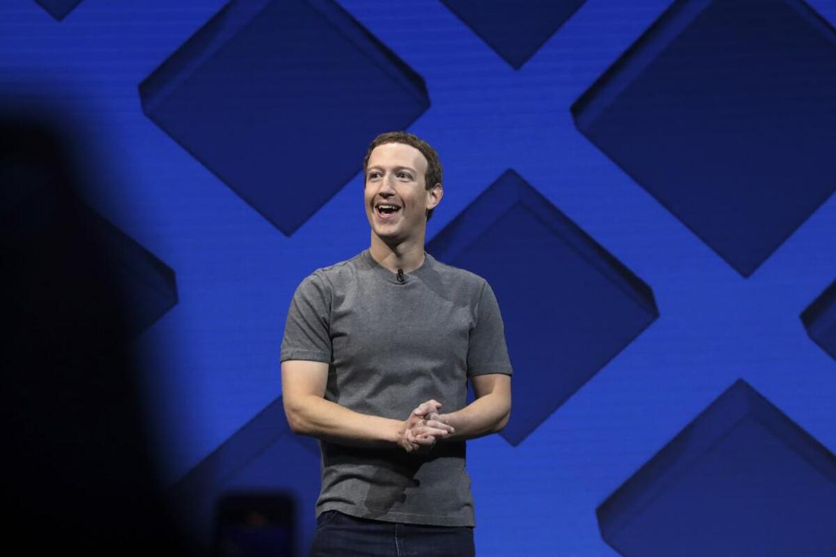 Mark Zuckerberg, chief executive of Facebook, speaks at a conference in San Jose in 2017.
