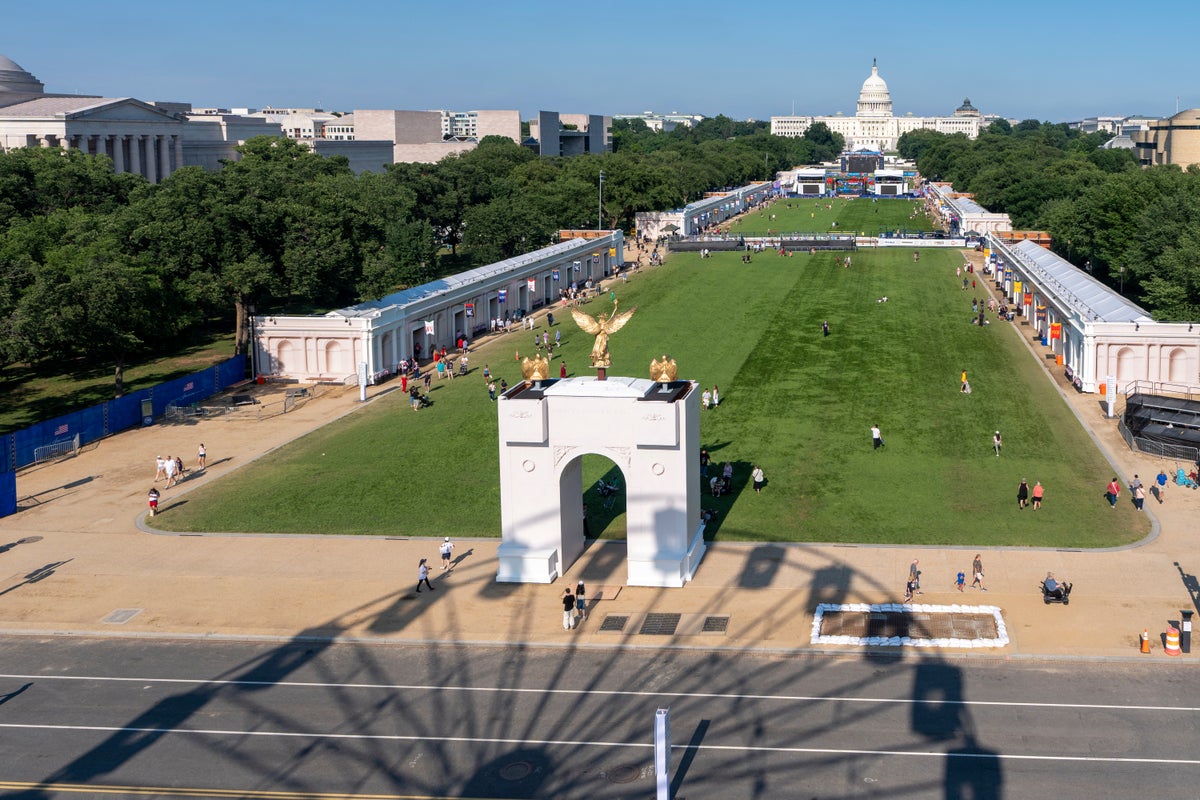 The Trump administration has struggled to attract large crowds to its Great American State Fair on the National Mall that celebrates 250 years since America’s founding (AP)