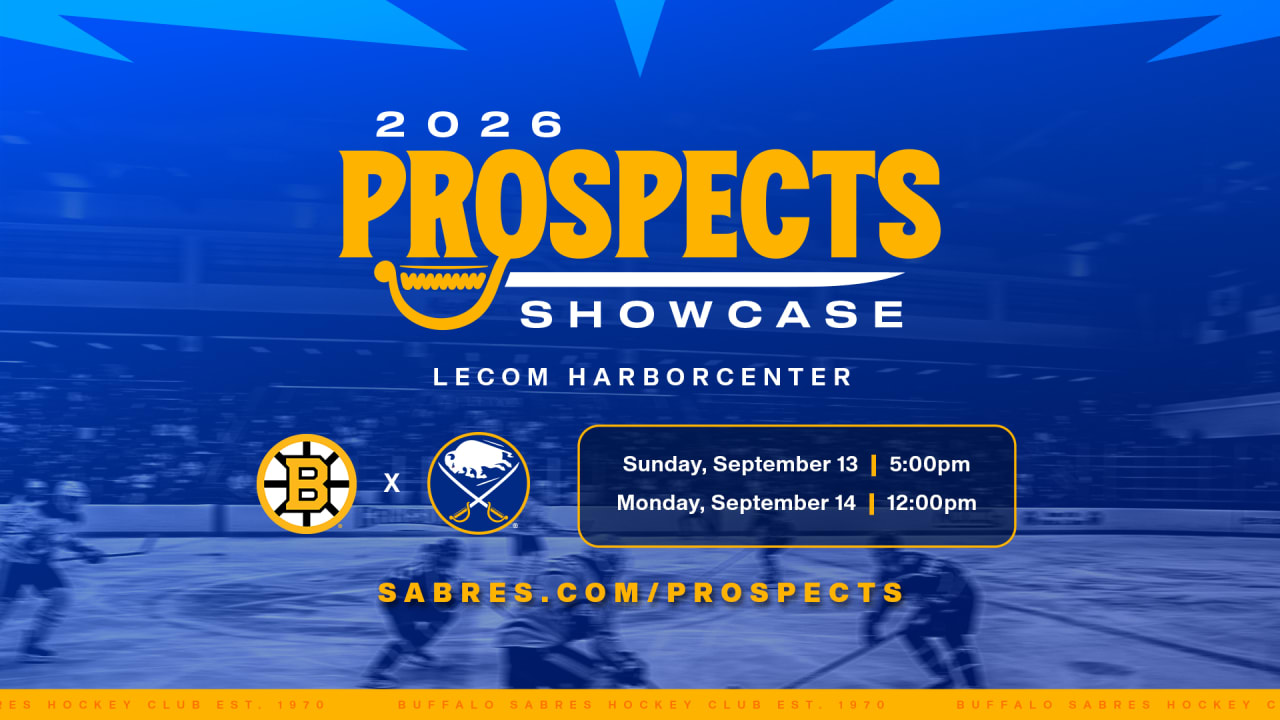 Sabres to host Bruins for Prospects Showcase games
