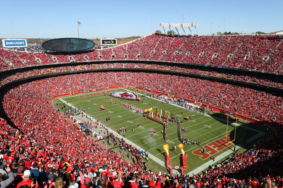 A general view of Arrowhead stadium during the game between the Denver Broncos and the Kansas City Chiefs 28, 2018