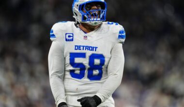 Detroit Lions LT Penei Sewell listed as best OT in NFL by executives, and coaches.