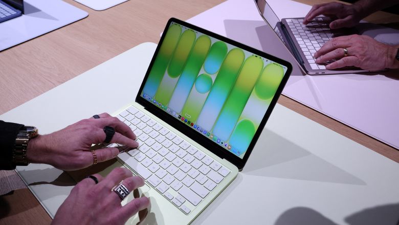 The newly released MacBook Neo at the Apple Store in Manhattan, New York City, on March 4, 2026.