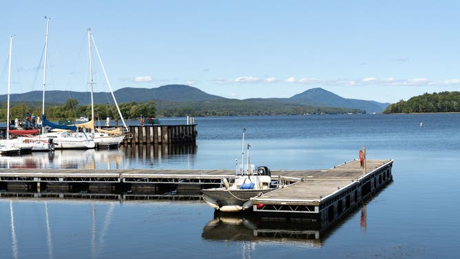 Lake Memphremagog, northern Vermont, looking north into Quebec.