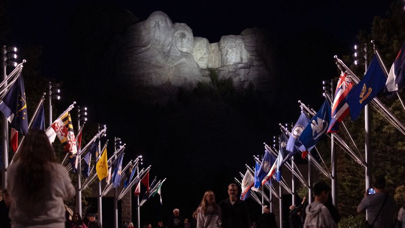 Trump heads to Mount Rushmore, where efforts to impose his likeness have stalled